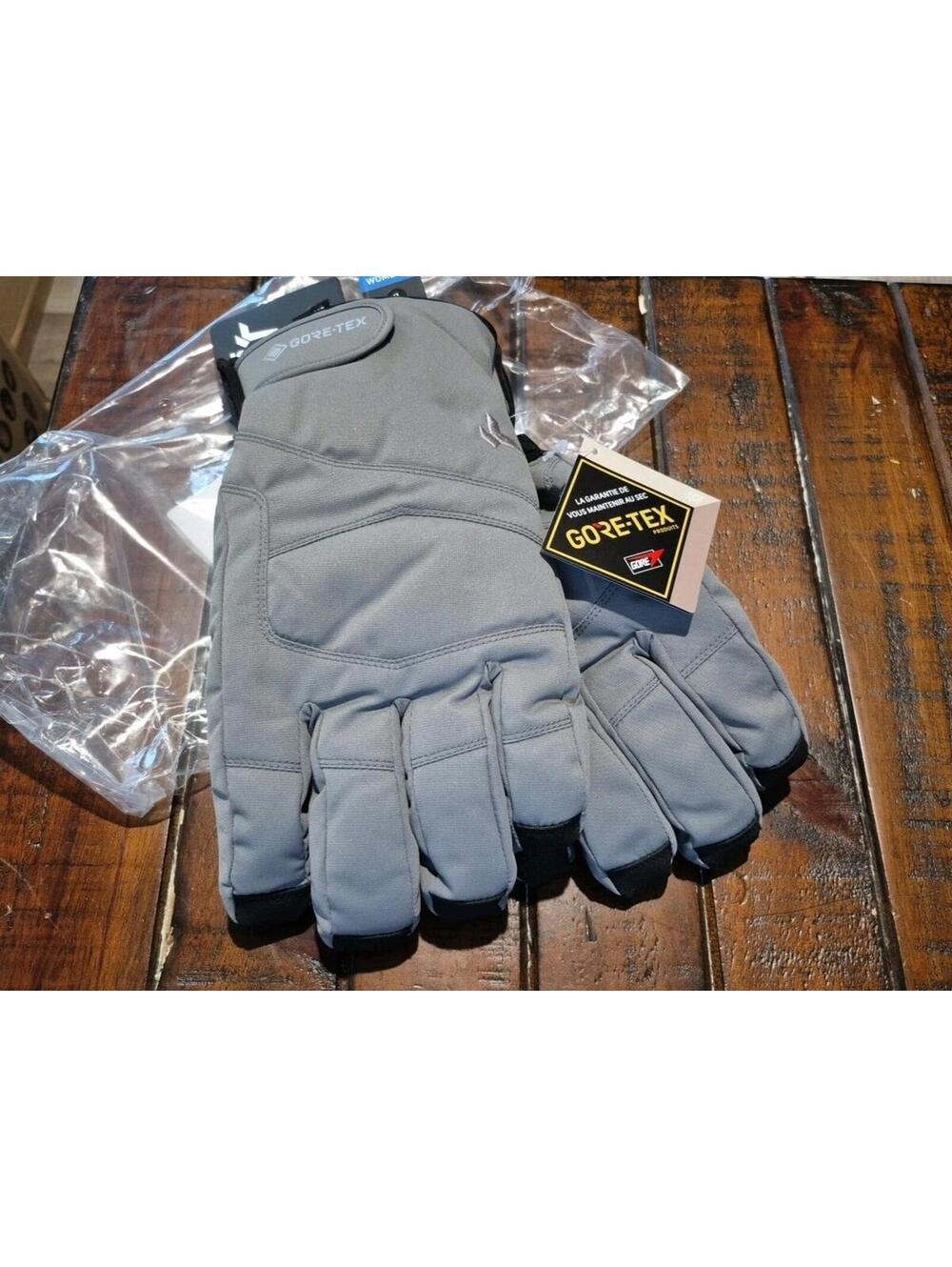 Goretex Kombi Insulated Ski Gloves Winter Gray Womens XL NOS NWT Gunmetal 2/3660